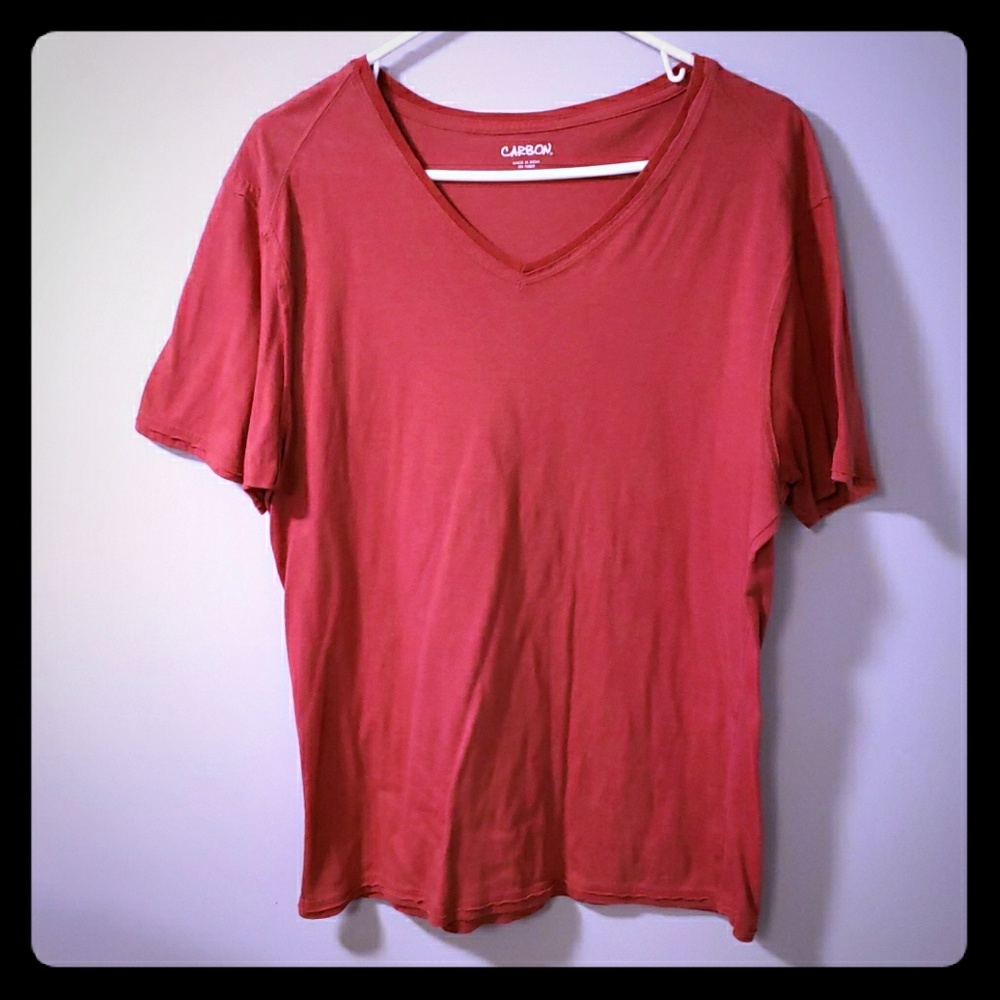 Red vneck tshirt